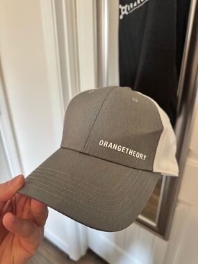 Orangetheory Gray & White Performance Trucker Hat